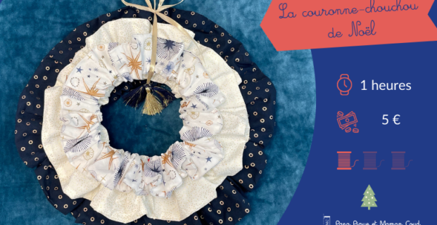 Couronne de Noël façon chouchou