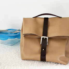 Lunch bag en cuir