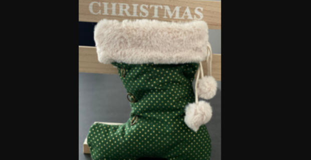 Botte de Noël bordée fourrure