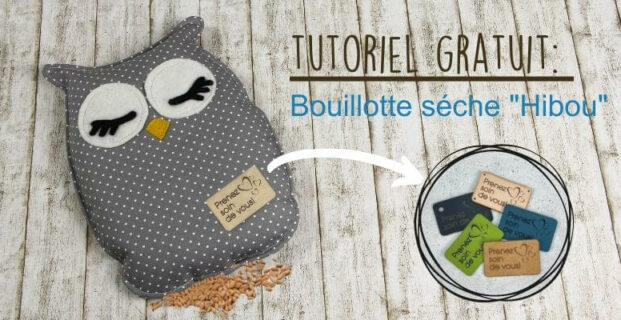 Bouillotte sèche forme hibou